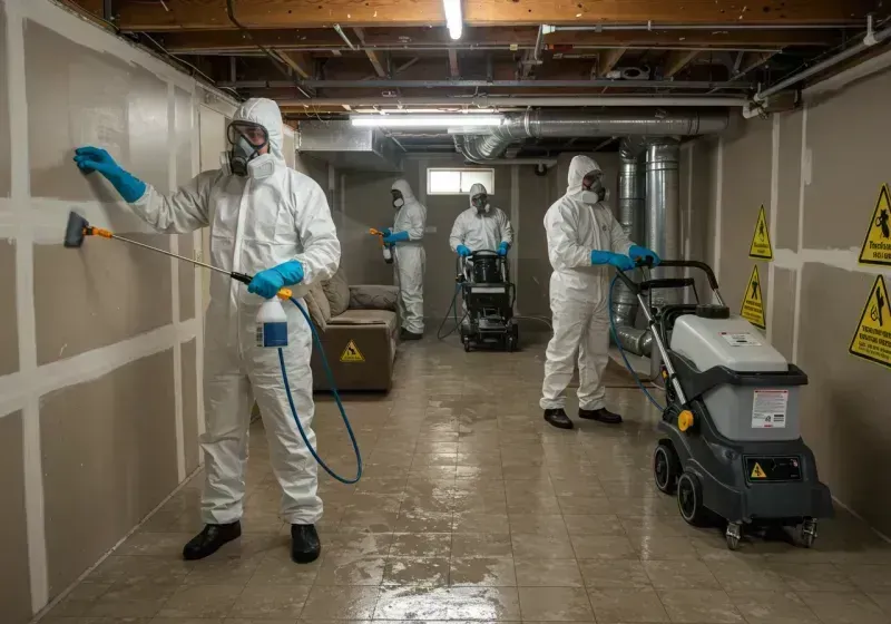 Basement Moisture Removal and Structural Drying process in Lincoln City, OR